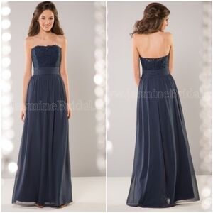 B2 Jasmine Strapless Lace Bridesmaid Formal Dress